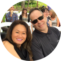 Lai Stender, owner of Little VIP, with her husband